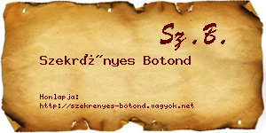 Szekrényes Botond névjegykártya