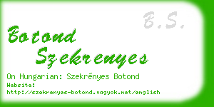 botond szekrenyes business card