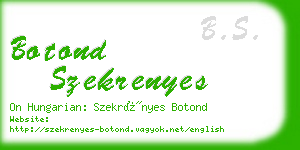 botond szekrenyes business card